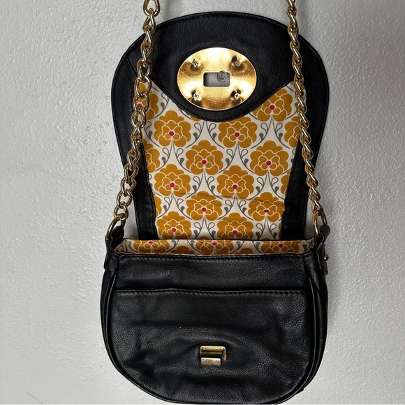 Emma Fox Leather Two Tone Saddle Cross-Body Bag - Picture 7 of 7